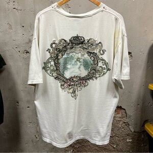 Gotcha Vintage Y2K Thrashed Distressed Double Sided Surf Skater T-Shirt XL 90s